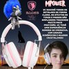 SADES MPOWER Stereo Gaming Headset for PS4, PC, Mobile, Noise Cancelling Over Ear Headphones with Retractable and Flexible Mic & Soft Memory Earmuffs for Laptop Nintendo Switch Games-Angel Edition