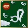 Christmas Light Clips - [Set of 200] Mini Light Clips For Christmas Lights - Light Clips For Gutters - Light Clips For Shingles - Gutter Clips For Hanging Outdoor Lights - USA Made - No Tools Required