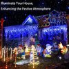 120PCS Christmas Light Clips Outdoor Gutter Hooks Christmas Lights Hooks Clips Mini Plastic Gutter Hanging Hooks Weatherproof Outdoor Light Clips Holiday Light Clips for Christmas Decoration (White)