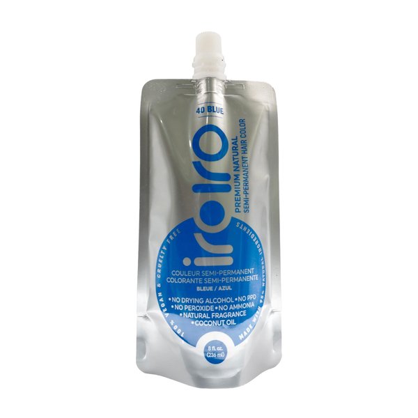 IROIRO Premium Natural Semi-Permanent Hair Color 40 BLUE (8oz)