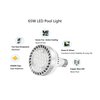 Broadroad LED Pool Light Bulb 120V 65W Daylight White 6000K Swimming Pool 6000LM Pool Light Bulb Replacement for Most Pentair Hayward Light Fixtures (Pool 65W)