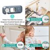 5 Pack Child Proof Refrigerator Lock, QYESWHSR Fridge Locks for Kids with Sticky Adhesive Pads, Child Safety Locks for Doors, RV Refrigerator, Oven Lock Child Safety Baby Cabinet Locks - Clear Updated