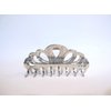 Generic Shiny silver textured metal hair claw clip for medium fine hair