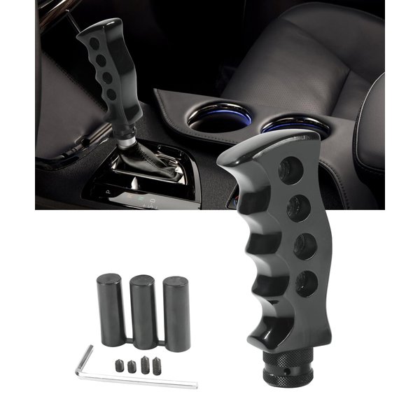 Zlirfy Shift Knob,Automatic Shift Knob,Car Gear Shift Knob,Car Accessories,Car Grip Knife Handle Gear with Screws and Spanner,Gear Lever Shift Knob Replacement for Manual Vehicle (Black)