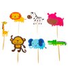 Flairs New York Happy Birthday Decorations Cup Cake Toppers Party Props (Pack of 14 Cup Cake Toppers, Cartoon Animals)