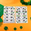 Blindery Irish Sticker Vinyl Saint Patrick's Day Tattoo Four-Leaf Clover Glow Tattoo Sticker Waterproof Shamrock Stickers Clover Luminous Tattoo Stickers for Holiday Ornament (Face tattoo sticker)