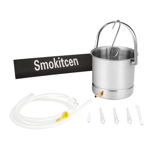Smokitcen Coffee Enema Bucket Kit Stainless Steel 2 Quart Capacity for Cleansing Detox Enemas
