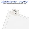 Avery Style Legal Exhibit Side Tab Dividers, 26 tabs, 51-75, Letter Size, White, Unpunched, one Set of 26 dividers (11396)