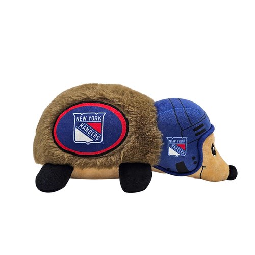 NHL New York Rangers Plush Hedgehog Toy for Dogs & Cats, Cool Soft Pet Toy for Fun and Interactive Play, Dog Chew Toy with Squeaker, Licensed Hot Pet Toy
