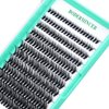 Bodermincer Black/Colored Cluster Lashes 240pcs 20D/40D DIY Eyelash Extension D Curl Long Individual Lashes Mixed Tray Faux Mink Lash Clusters Extensions 8-22mm (30D 8-10-12-14-16mm MIX)