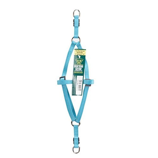 Guardian Gear Nylon 2-Step Dog Harness, Fits Chests 15" to 25", Malibu Blue