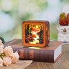 3D Puzzle Nightlight-DIY LED Light Wooden Puzzle-Art Lamp and Craft Kits for Kids and Adults-Birthday Gifts Toys-Home Desk Decor Family Game (Autumn Forest)