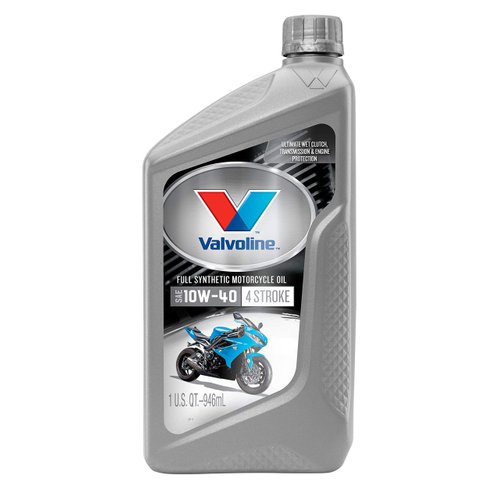 Valvoline 4-Stroke Motorcycle Full Synthetic SAE 10W-40 Motor Oil 1 QT