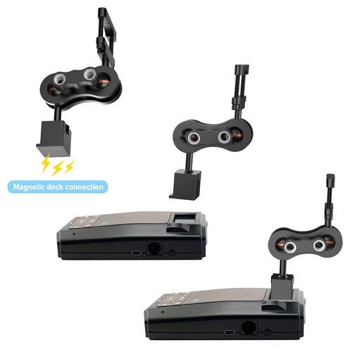 SDSACZMU Radar Detector Mount, Aluminum Rearview Mirror Rod Radar Bracket, for Escort Max360c, Max 3, IX IXc, Redline EX Beltronics Cobra DualPro GT 360 Radar Detector, with EZ Magnet Connection Base