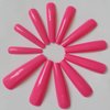 120pc XL Coffin Press on Nails Extra Long Colored Ballerina False Nail Tips Full Cover Artificial Fingernails Manicure Design Desigh Women Girls Christmas Gift (Hot Pink)