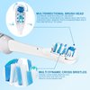 Sensitive Replacement Electric Replacement Toothbrush Heads (4 Count) Dual Clean Rotating Sets Compatible with Braun Oral B Cross Action Power