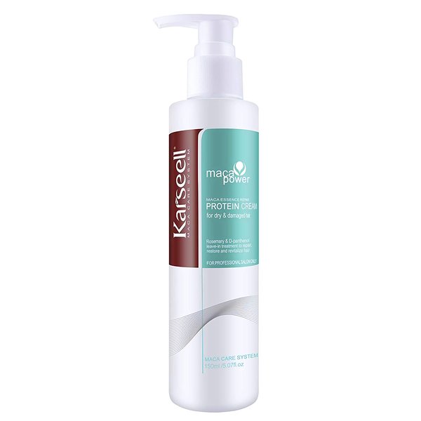 Karseell Repair Protein Cream Leave-In Conditioner Hair Treatment Herbal Essences Organic Protein Cream for Dry Damaged Hair 150ml