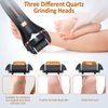 Electric Callus Remover for Feet,Rechargeable Foot File Hard Skin Remover,Waterproof 14 in1 Professional Pedicure Kit for Cracked Heels &Dead Skin,with 3 Roller Heads 2 Speed, Battery Display