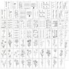 ASVNRES Realistic Temporary Tattoos for Adults - 120 Sheets Tiny Small Removable Fake Tattoos, 60 Pcs Inspirational Quotes Words Tattoos, 60 Pcs Flower Botanical Floral Leaf Tattoo Stickers