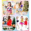 Chillife Princess Dress up for Girls 4-6, Dress up & Pretend Play with Wing Crown for Little Girls, Princess Costume Toy Gift Girl 3-6 Year for Birthday Christmas