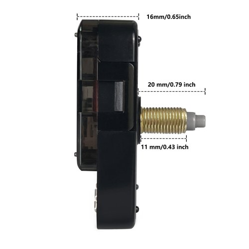 Clock Mechanism Replacement,Quartz Battery Operated Movement Silent DIY Wall Clock Repair Parts Replacement Shaft Lengths 20mm/0.78inch（25/32inch）