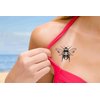 Dopetattoo 6 Sheets Temporary Tattoo Realistic Insects Death's-Head Moth Dragonfly Fake Tattoos Neck Arm Chest for Women Men Adults