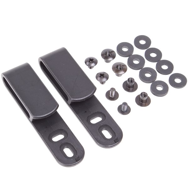 Quick Clip Pro Tough Holster Clips, Adjustable Cant for IWB OWB Kydex, Leather, Hybrid Holster Making. Tuckable Black Plastic with 1/4" Binding Posts/Chicago Screws. Made in USA (1.5" 2-Pack)
