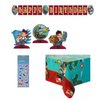 Jake and the Neverland Pirates Birthday Party Supplies Bundle Pack includes Plastic Table Cover, Happy Birthday Banner, Mini Centerpieces