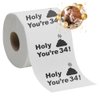 34th Birthday Decorations Toilet Paper for Men & Women - Funny Design Novelty Great Hilarious Gag Gift – Eco-Friendly, Ultra Soft & Comfortable – Perfect for Birthday Christmas & Party Supplies
