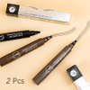 2Pcs Eyebrow Pencil Micro 4 Point Ink Pen by Brow Stylist - Eye Makeup Lift & Snatch Eyebrow Pen Kits Long-Lasting Waterproof Natural Eyebrow Hair (2Pcs 02# Dark brown)
