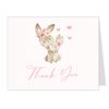 The Invite Lady Bunny Baby Shower Thank You Cards Sweet Little Bunny Rabbit Pink Thanks Printed Thank You Notes (24 Count)