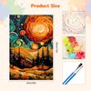 MISCER 6 Pack Paint by Numbers Kit for Adults Beginner,Starry Sky Paint by Number Kits, DIY Acrylic Oil Painting Suitable for Home Decoration (8 * 12 Inch)