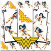 Wonder Woman Tattoos Party Favors Bundle ~ 72 Perforated Individual 2" x 2" Wonder Woman Temporary Tattoos for Kids Boys Girls (Wonder Woman Party Supplies)