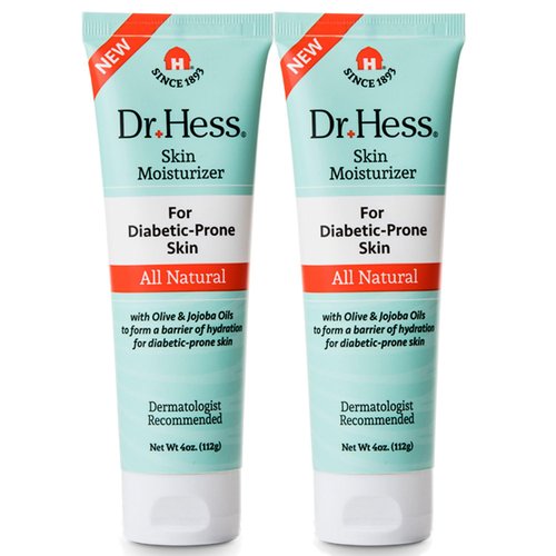 Dr Hess Skin Moisturizer For Diabetic Prone Skin, Nourishing, Moisturizing Body Lotion with Lanolin, Beeswax, Jojoba Oil & Olive Oil, Skin Moisturizer for Dry, Itchy, Rough & Bumpy Skin, 4oz - 2 Pack