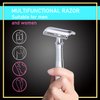 BAILI Classic 3-Piece Metal Double Edge Eco Safety Razor Long Handle Wet Shaving Kit for Men Women with 5 Platinum Blades BD191