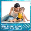 40 Pcs Magnetic Fishing Rod Wooden Magnetic Fishing Poles Mini Fishing Pole Toys for Preschool Girl Boy Pool Activity Accessory (Color Set 2)
