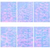 XEAOHESY 12 Sheets Aurora Nail Foil Sticker Ice Cellophane Nail Film Holographic Nail Art Stickers Laser Nail Decals for Women Girls Nail Art Decoration (6 Shapes)