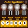 Small Stones 4PCS 1016 1157NA 12499LLB2 7528 Miniature Bulb S25 12V21/5W BAY15d Turn signal light Brake light(Amber)