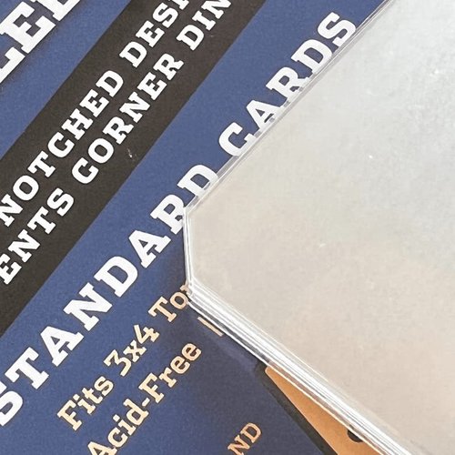 Cardboard Gold Notched Card Sleeves - Standard/Regular (100 Count Pack)