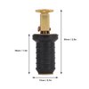 Aramox Marine Bait Well Plug, Rubber Brass Livewell Plug Full Adjustability Drain Plug Easy Twist to Lock Sturdy Drain Plug for Yachts Ships Bait Wells (0.6inch)