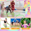 WinnerWhy 2 Pcs Toy Hoop Exercise Hoop Detachable Adjustable Plastic Hoop Playground Equipment for School Colored Hoop Circles Exercise Ring for Teens Dog Agility Equipment (Green,20 Inch)