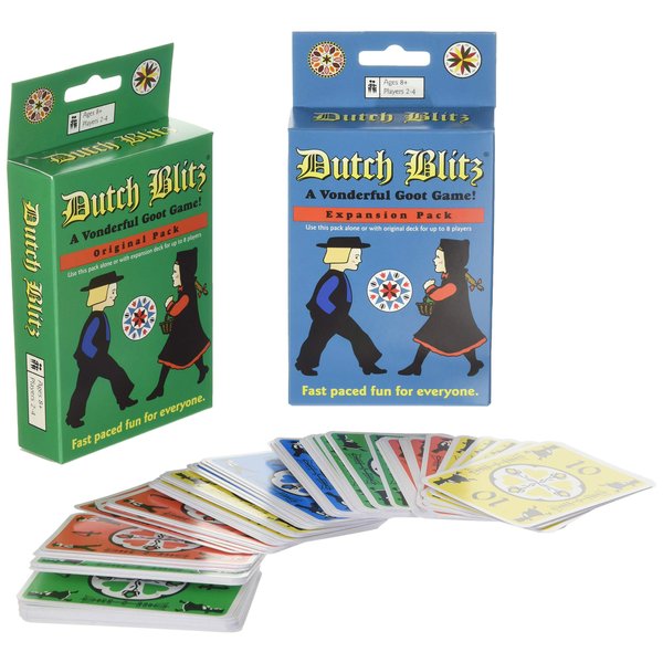 Dutch Blitz: Original and Expansion Combo, Fast Paced Card Game, Fun for Everyone, Great Family Game, Combine Packs to Play With 2-4 Players, For Ages 8 and Up
