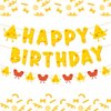 24Pcs Cheese Themed Birthday Party Decorations Sweet Cheesy Happy Birthday Banner Macaroni and Cheese Garland Dairy Mac and Cheese Theme Birthday Supplies for Kids 1st Birthday Pasta Pizza Party Decor