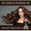 JOYAL BEAUTY Castor Oil USDA Certified Organic. 100% Pure Cold Pressed Unrefined Hexane Free Glass Bottle. Hair Eyelashes Eyebrows Lash Serum. For Face, Skin, Body, Belly Button. Free Mascara. 4OZ