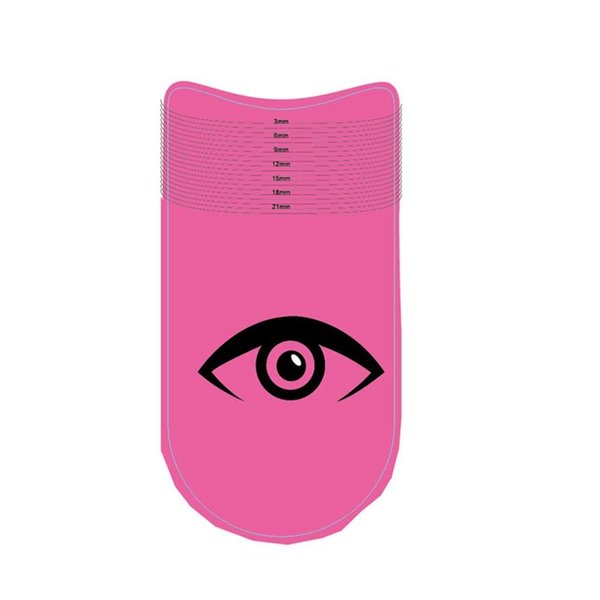 Htppzjr 3Pcs Eyelash Ruler,Eyelash Stencils Ruler for Measure Eyelashes Length Curling Degree Ruler Eyebrow Lash Measuring Tool Beauty Tools(Pink)