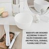 ANRONCH Silicone Face Mask Mixing Bowl Set, 3Pcs DIY Silicone Facial Mask Mixing Tool Kits with Mask Bowl and Stick -Cosmetic Beauty Tool for Home Salon