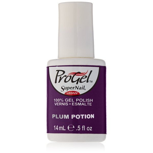 Supernail Gel Polish for Nails, Plum Potion Shimmer, 0.5 Fluid Ounce