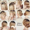 Extra Hair Donut Bun Maker Blonde for Kid, Ring Style Bun, 2PCS Chignon Hair Small Doughnut Shaper for Short and Thin Hair (Small, 2.5 Inch/Beige)