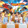 Hot Car Birthday Party Decorations Hot Race Car Birthday Party Backdrop 6.1x3.6ft Banner Background for Boys Birthday Supplies Racing Car Signs for Indoor Outdoor Birthday Party Decorations Supplies