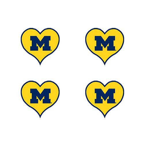 Fan A peel NCAA Michigan Wolverines 4-Pack I Love My U Temporary Tattoos